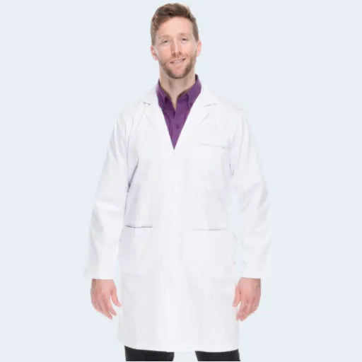 3/4 Men's Fitted Lab Coat