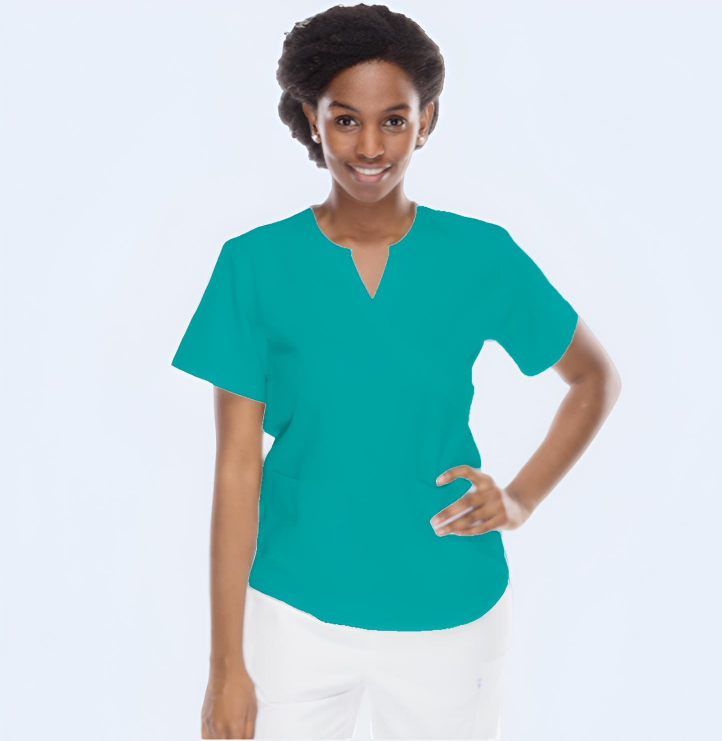 Mock Wrap Scrub Top