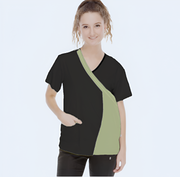 Contrast Panel Scrub Top