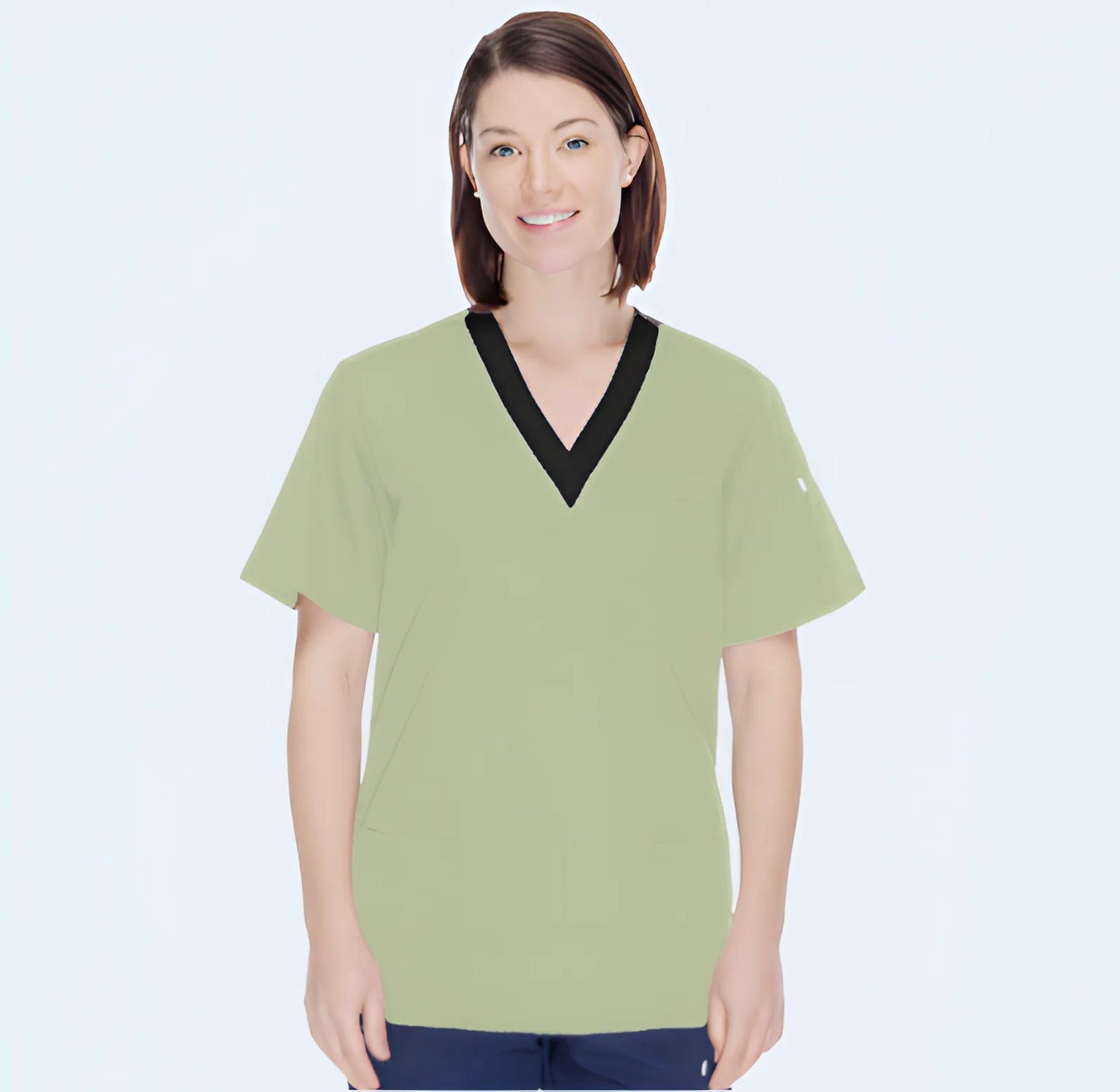 Classic Trimmed Scrub Top