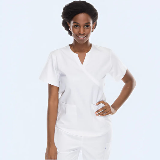 Mock Wrap Scrub Top