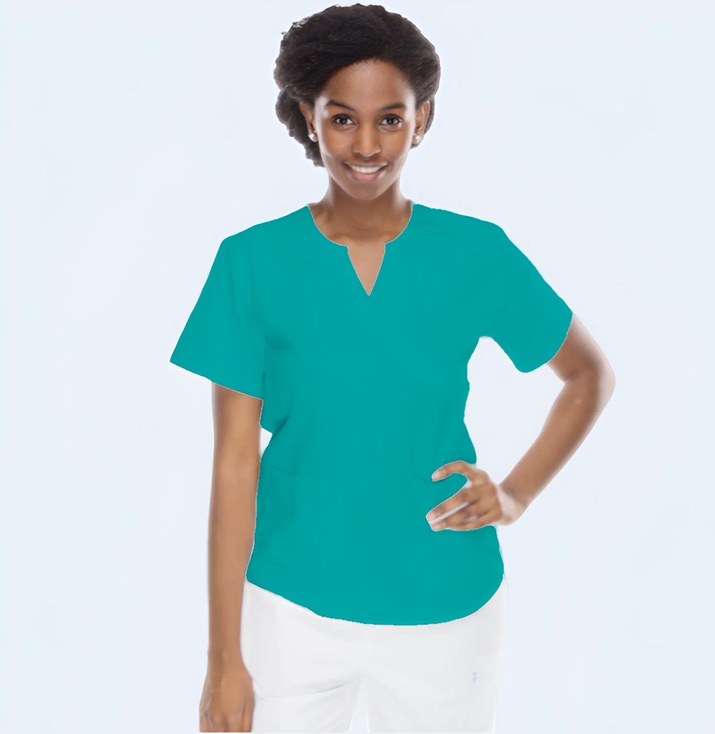 Mock Wrap Scrub Top